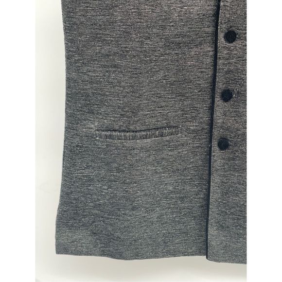 Denis Parker Waistcoat Vest Men 38 Black Gray Suit Vest Formal Silk Velvet - Picture 9 of 11